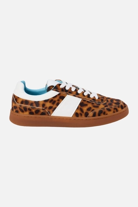 Matisse Quincy Low-Top Sneaker in Tan Leopard Bold materials