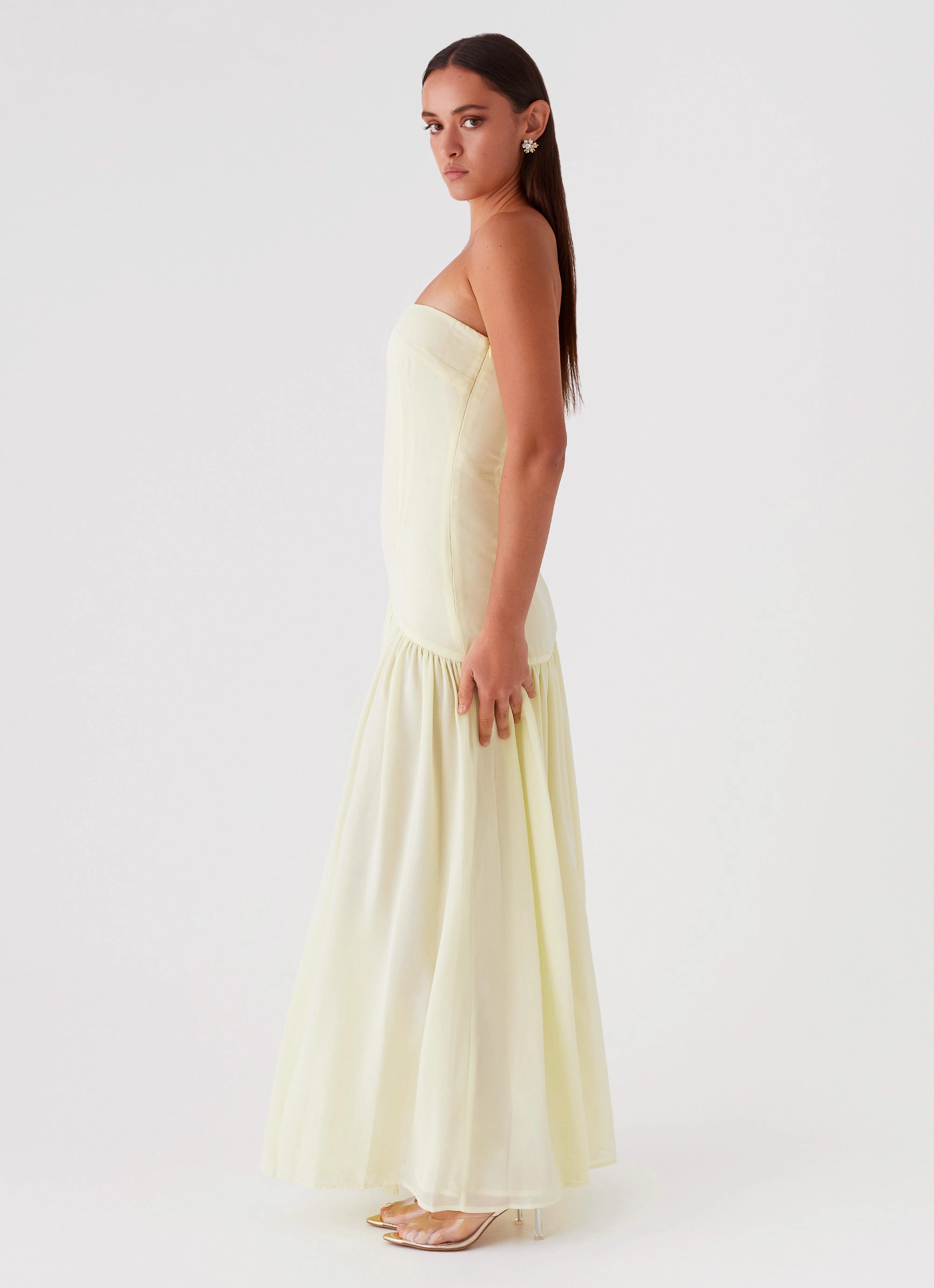 Weekend Fresh Eden Strapless Maxi Dress - Yellow