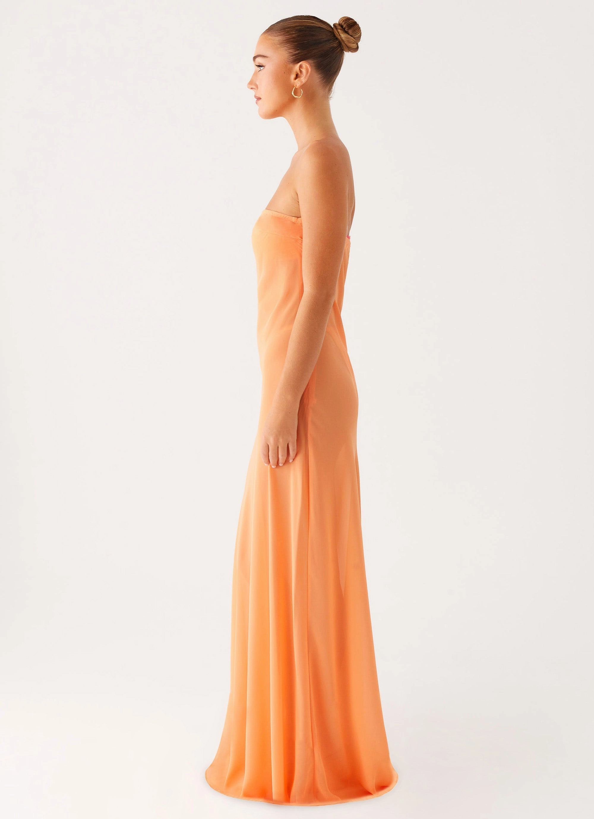 Evening Glow Relax Flex Mattie Strapless Maxi Dress - Orange