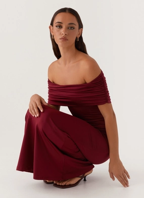 Maude Maxi Dress - Maroon Chic Spirit