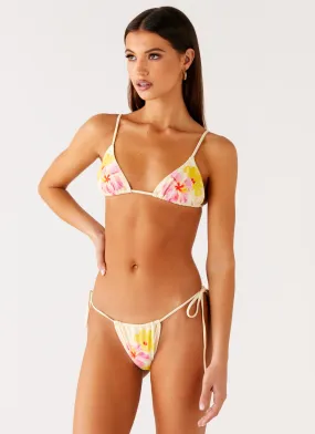 Lissy Bikini Bottoms - Yellow Flower Relaxing Fashion