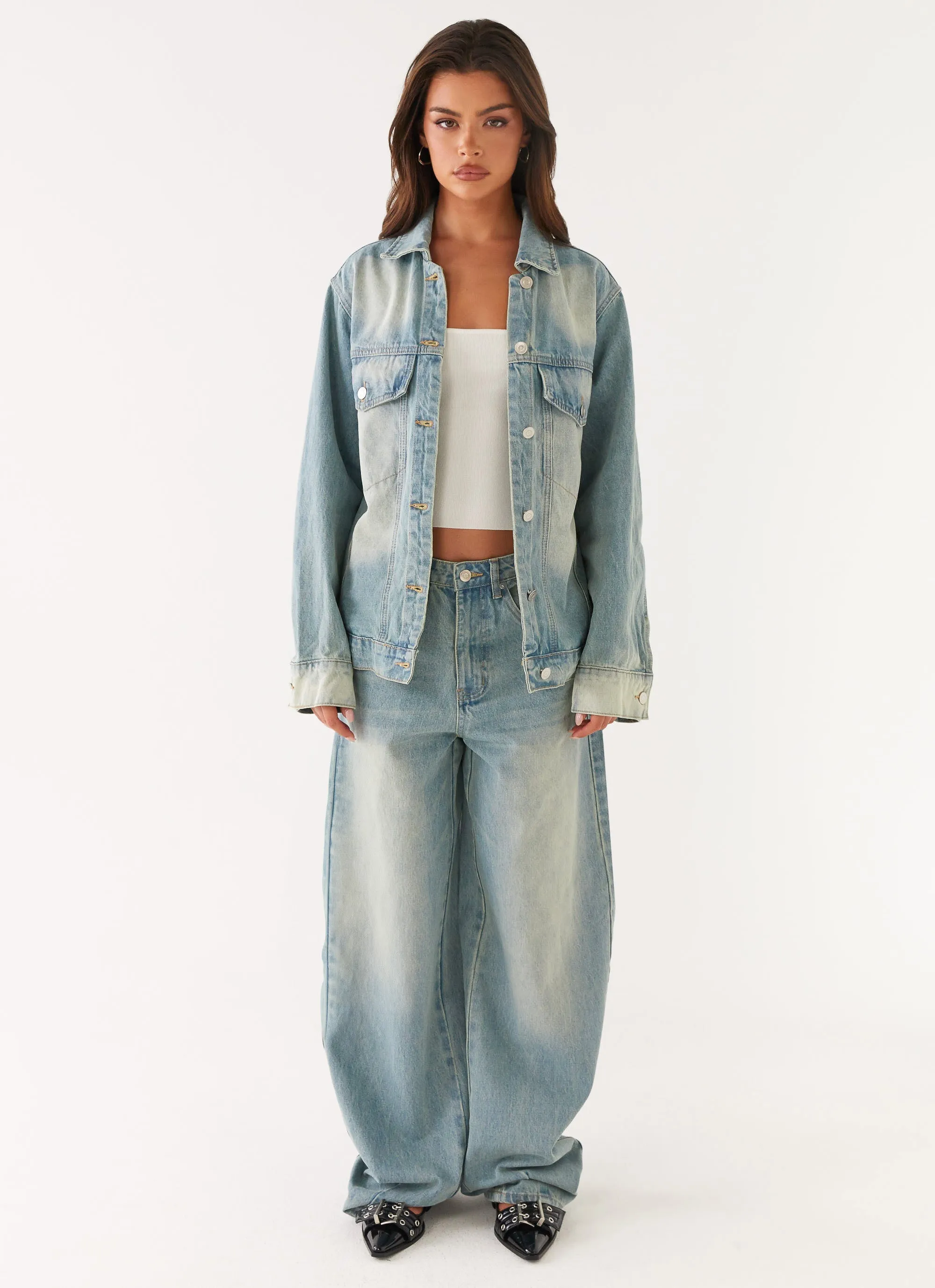 Maxwell Denim Jacket - Washed Blue Base Layer