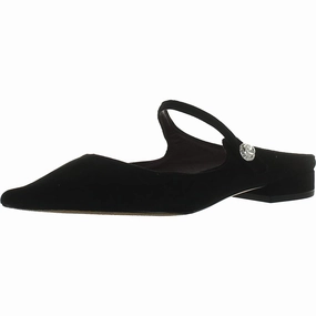 Meg Womens Suede Flat Mules Resilient Cushioning