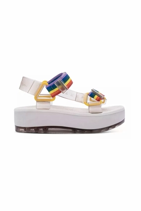 Melissa Papete Rider II Sandals In White Edge Step