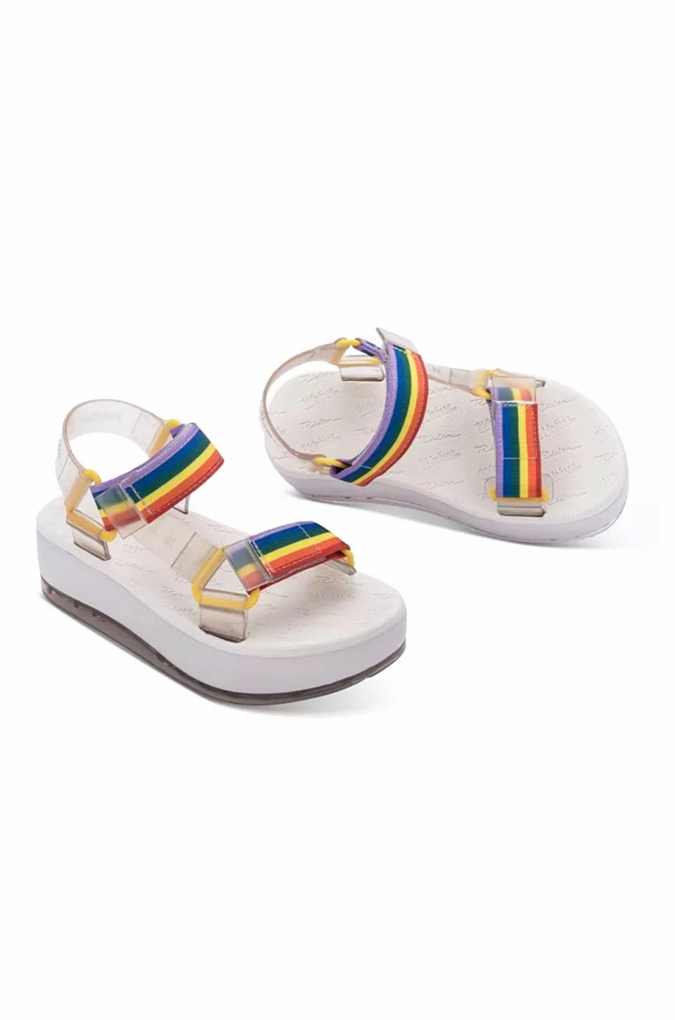 Melissa Papete Rider II Sandals In White Sleek Flex