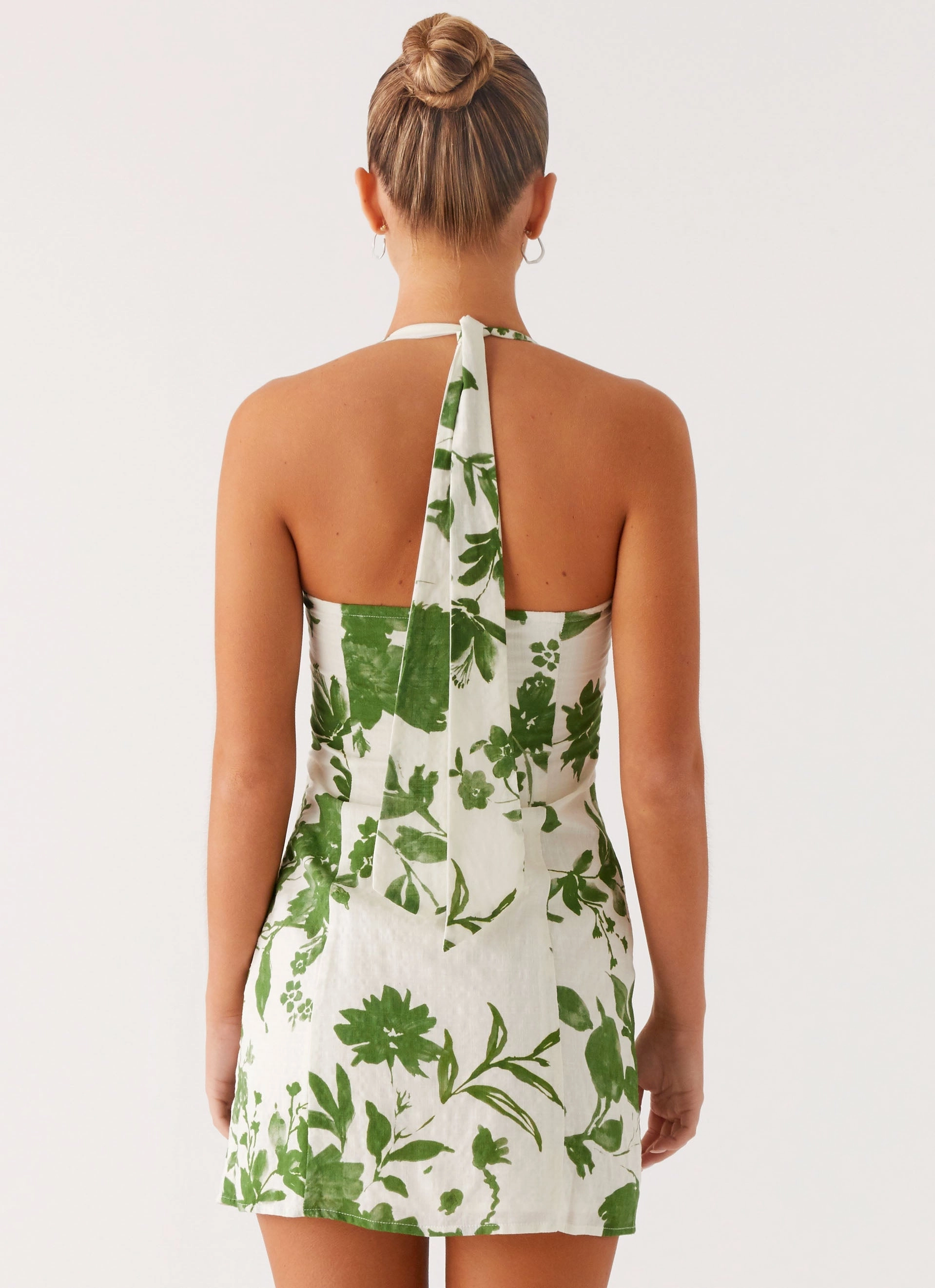 Delicate Touch Slender Look Melora Mini Dress - Verdant Bloom
