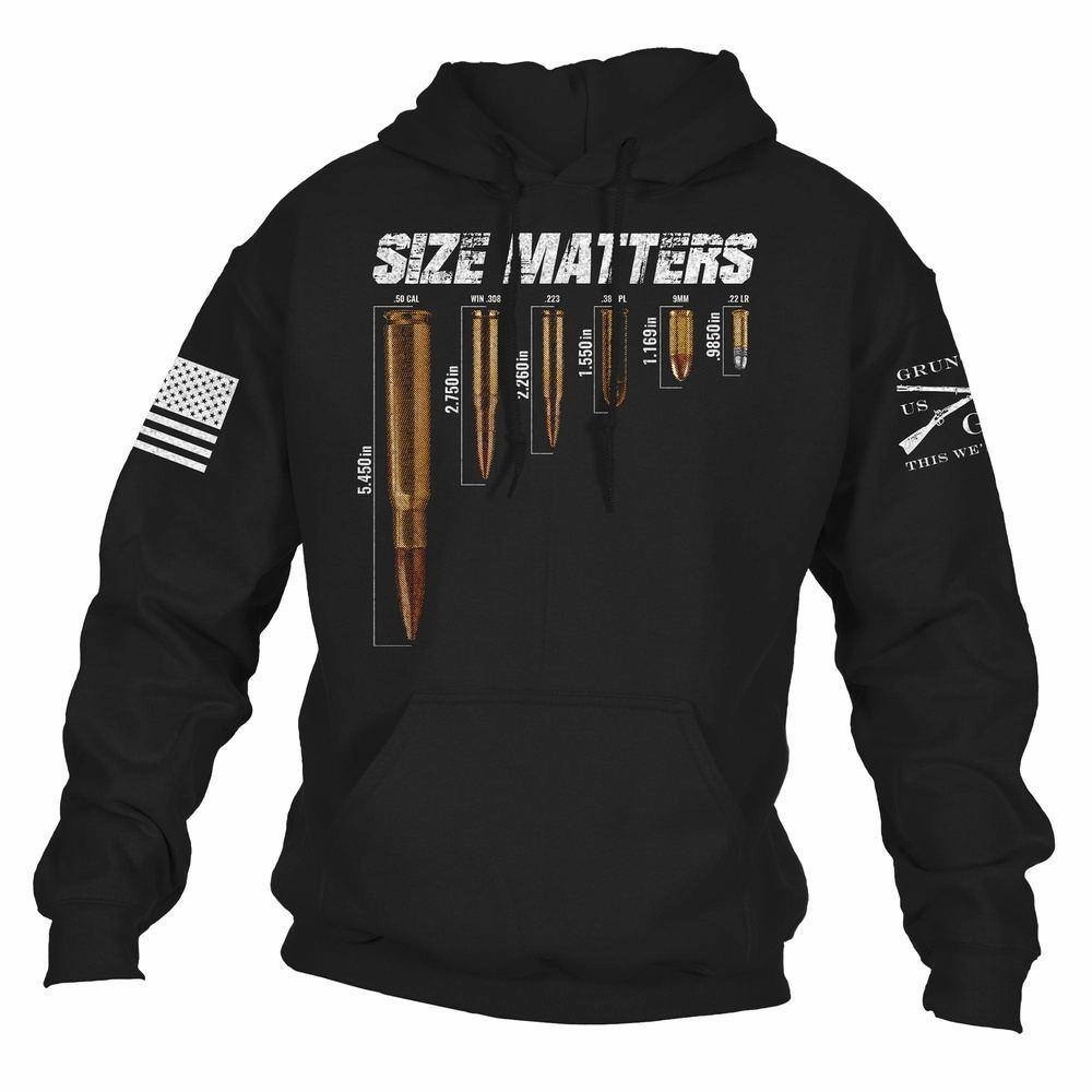 Men's Size Matters Hoodie - Black Compact Packable