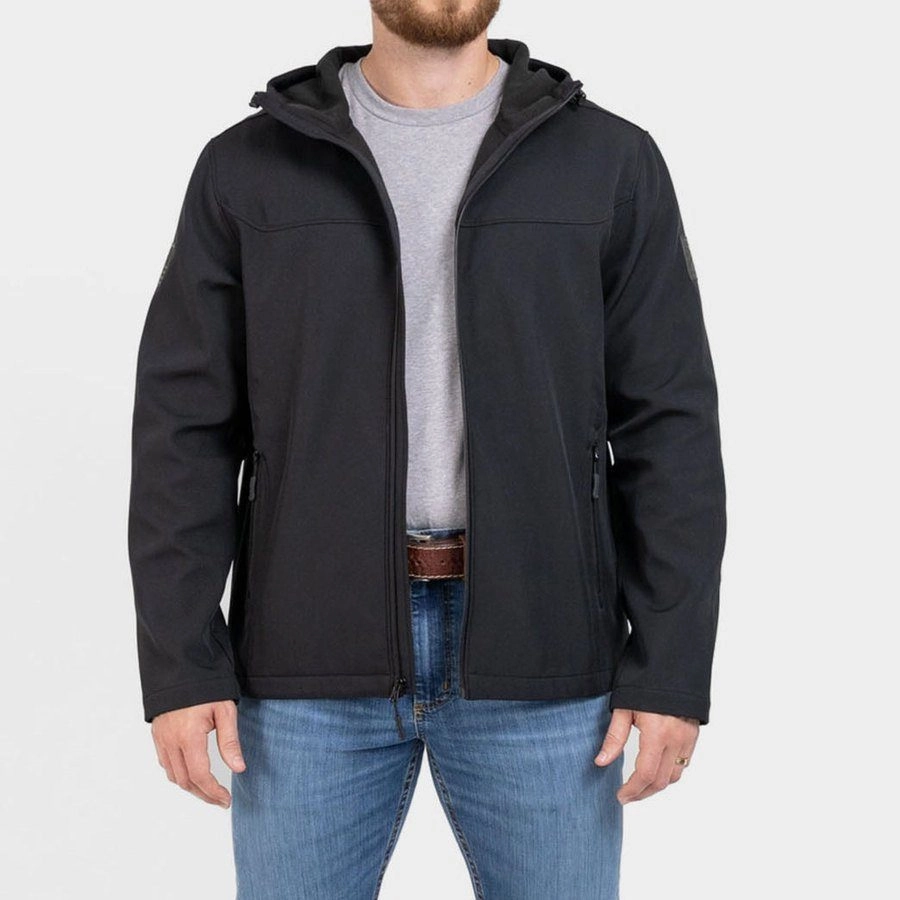 Men's Soft Shell Jacket - Black Easy Layering