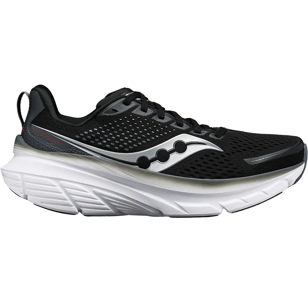 Men's Guide 17 Wide Enhanced Stability Pods running in a frozen lake area shoes