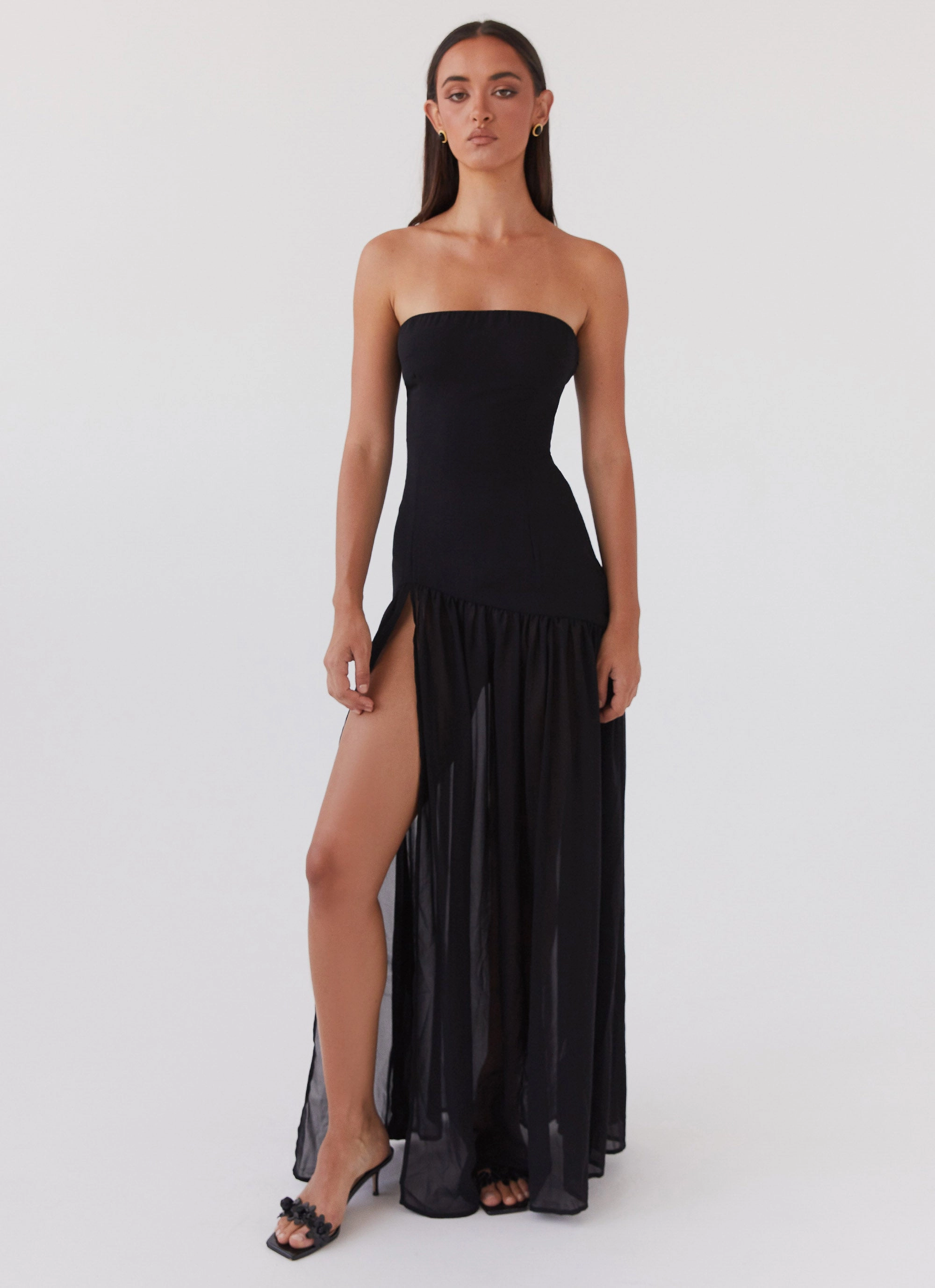 Eden Strapless Maxi Dress - Black Chic Layers Dress-Up Style