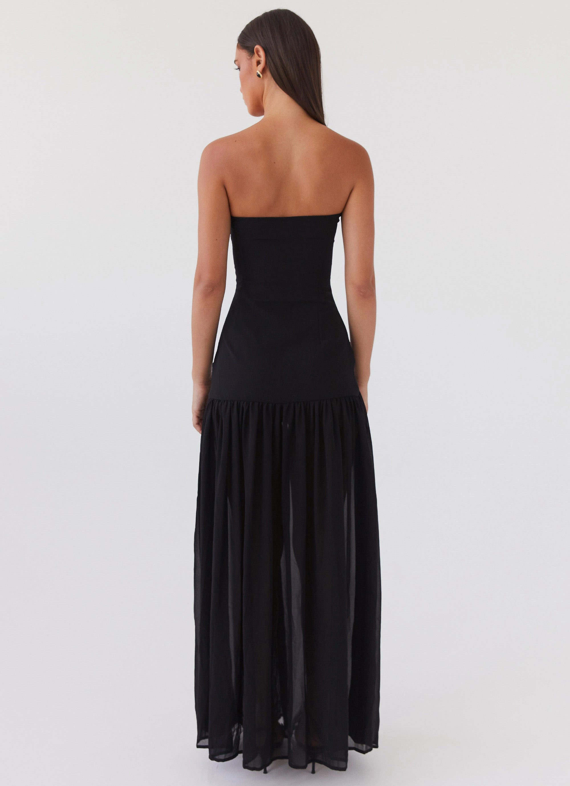 Eden Strapless Maxi Dress - Black Soft Composition Smart Comfort