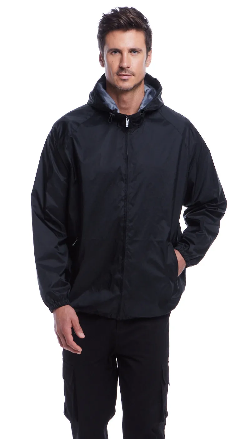 Storm Defense Airtight Storage Compartment MICRO NYLON PACKABLE WINDBREAKER