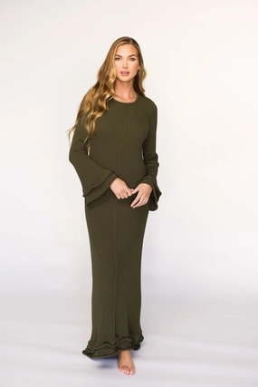 Arlet Dress in Olive - Bump Friendly Daily Confidence