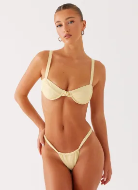 Saltwater Resistant Gala Underwire Bikini Top - Yellow