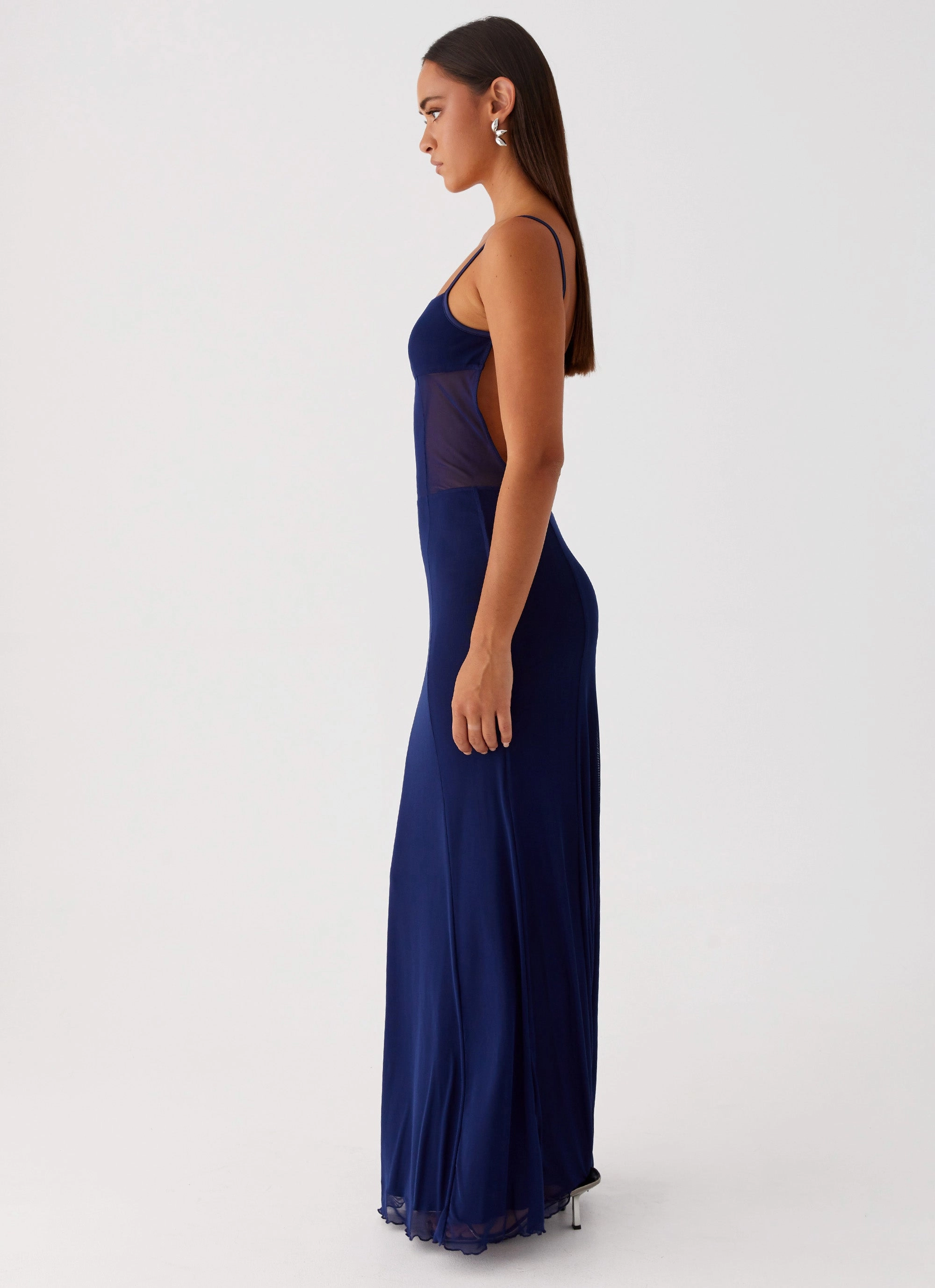 Night Ready Classic A-line design Miranda Maxi Dress - Navy