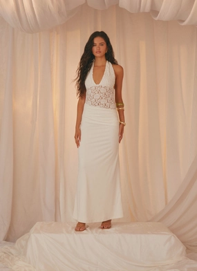 Timeless Shape Miri Halter Maxi Dress - Ivory