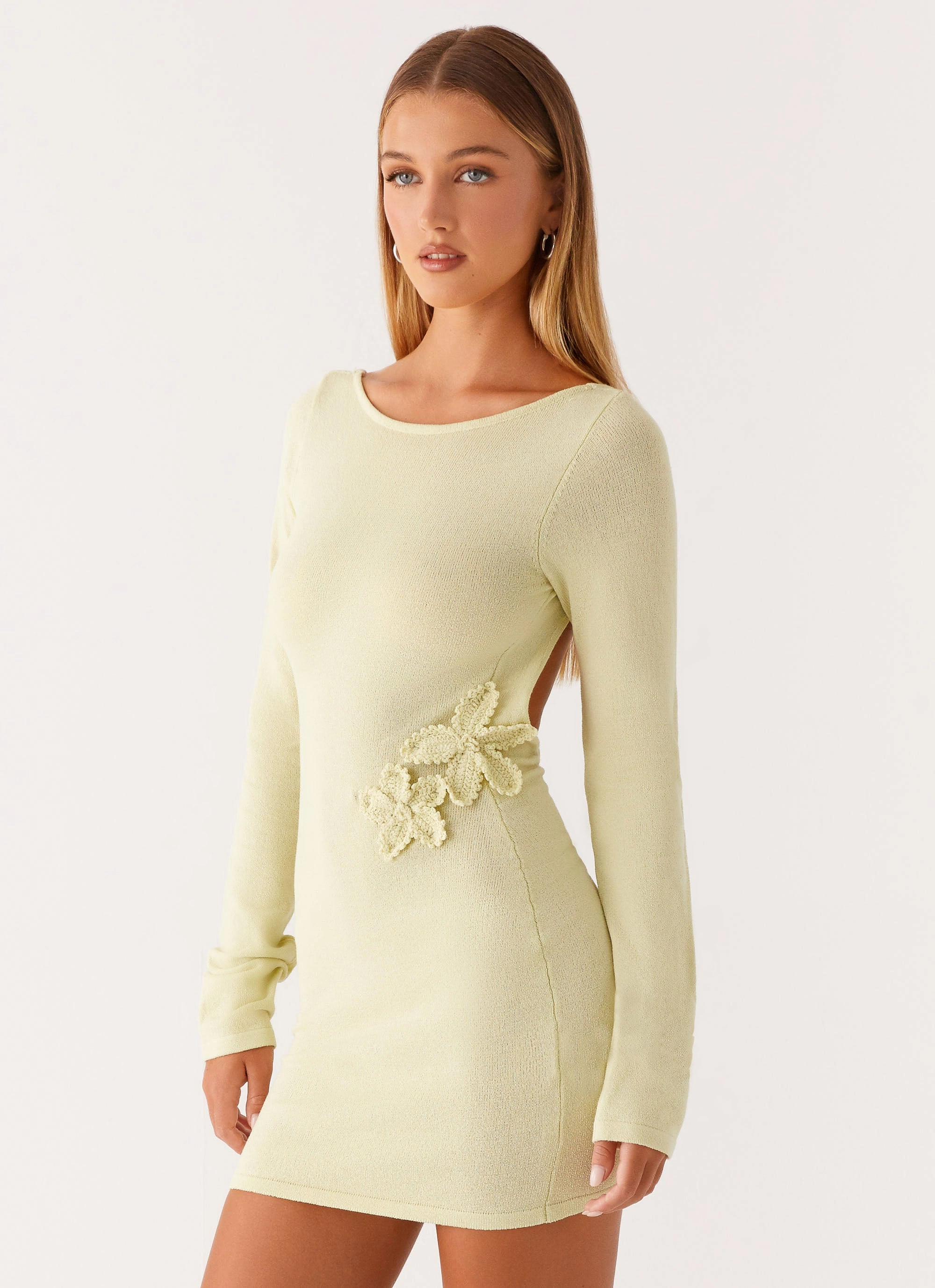 Hot Now Miriam Knit Mini Dress - Green