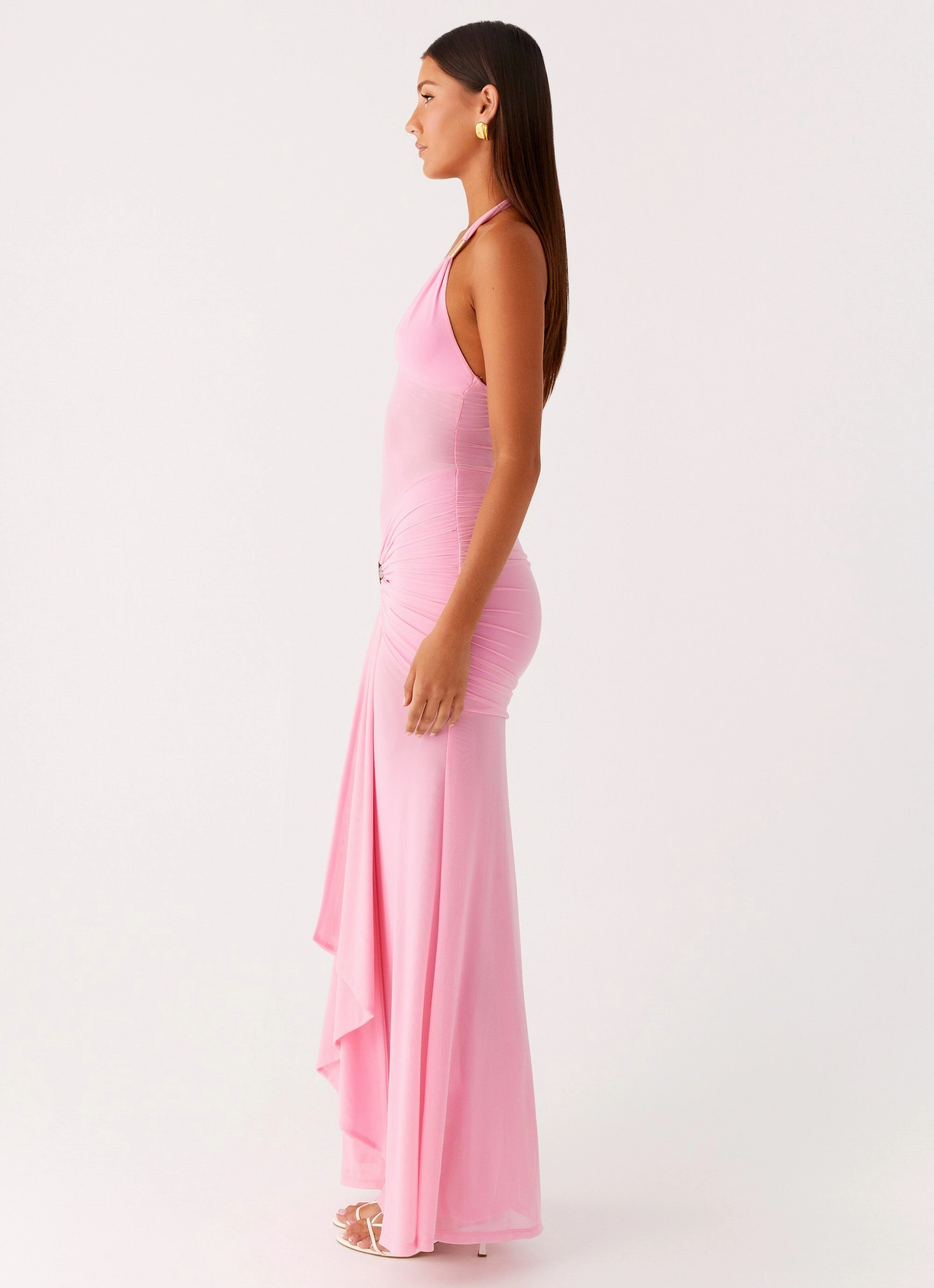Miyah Halter Hardware Maxi Dress - Baby Pink sweet moment Timeless Piece