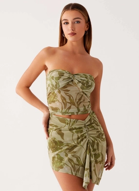 Calm Finish Varona Mini Dress - Jade Fern
