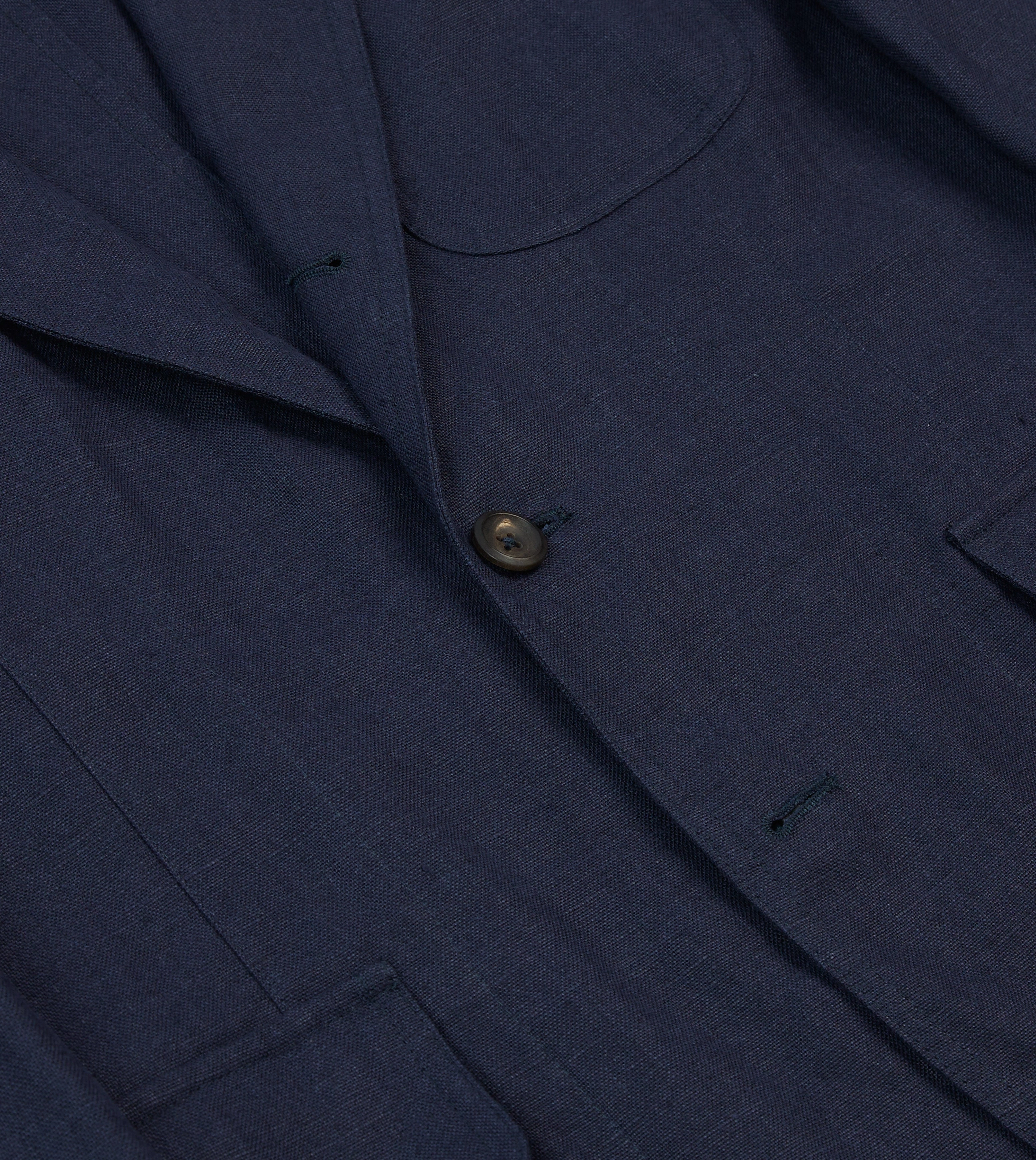 Flattering Business Wear Navy Antique Linen Games Blazer Mk. I