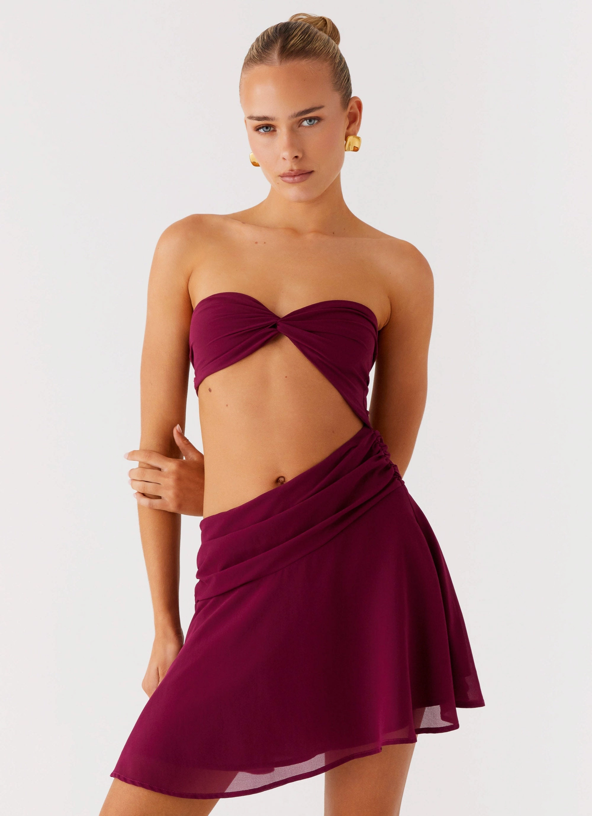 Ruffle Hem All Season Style Marbella Mini Dress - Violetta