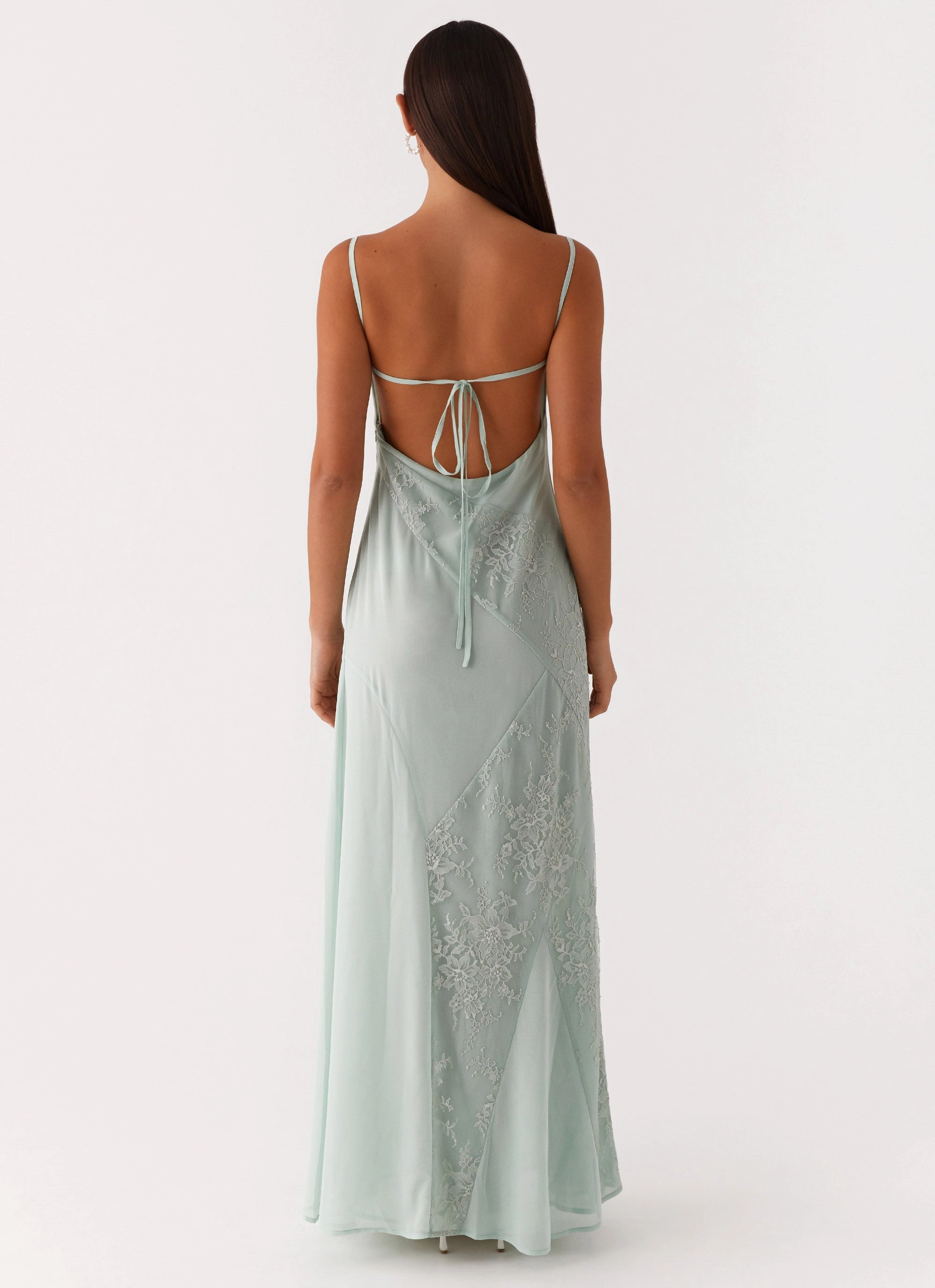 Comfort Stretch Crystal-Detail Gabriana Maxi Dress - Sage