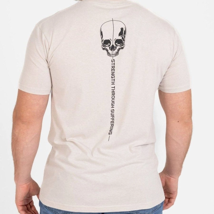 Strength Through Suffering T-Shirt - Sand Cozy Comfort