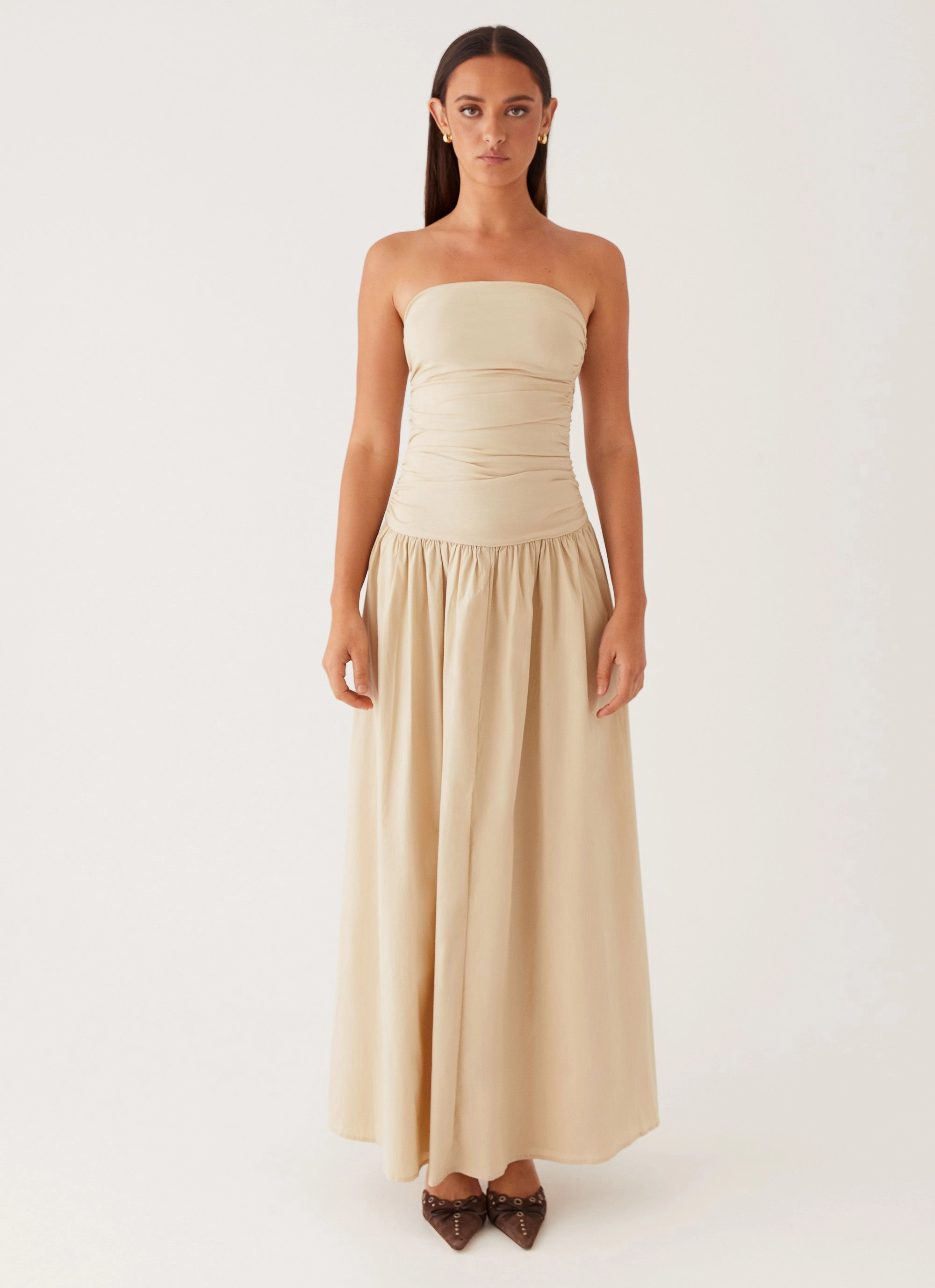 Modern Staple Carmel Maxi Dress - Ivory