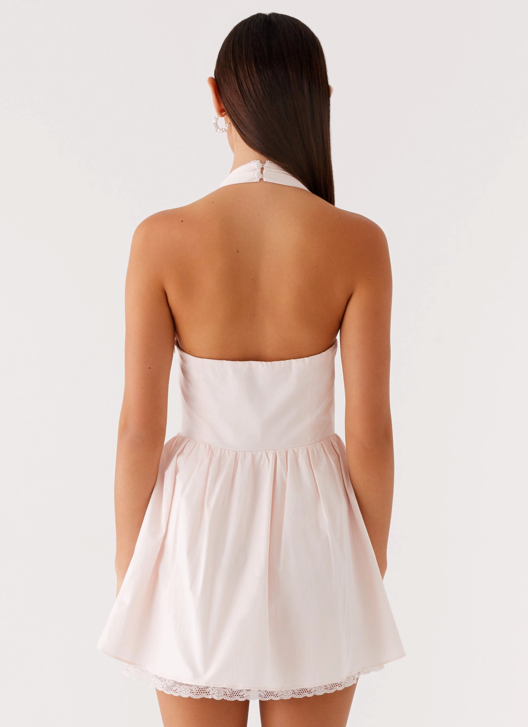 Moira Mini Dress - Pink Chic Silhouette Bust-Enhancing