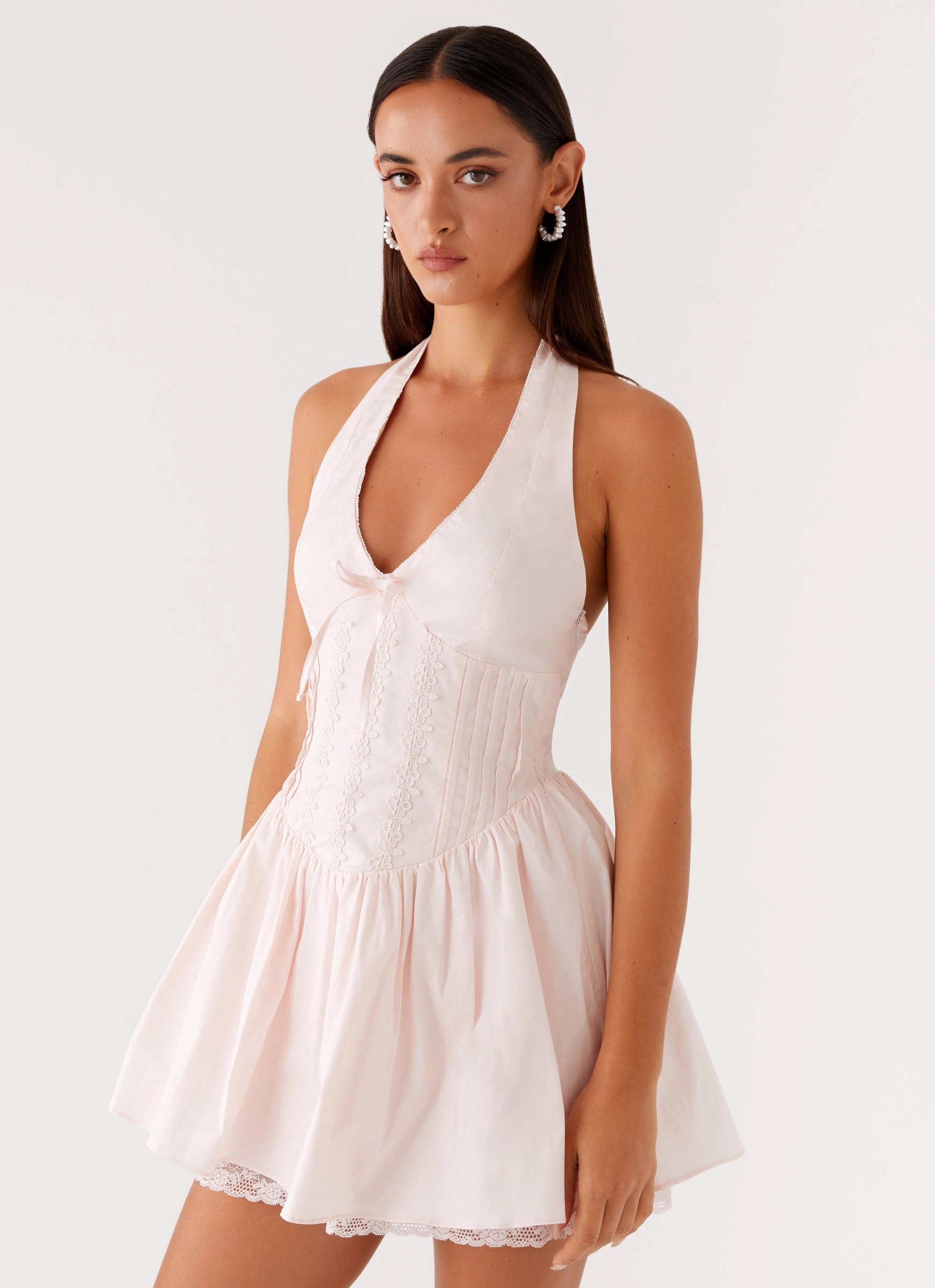 Moira Mini Dress - Pink Feather Light