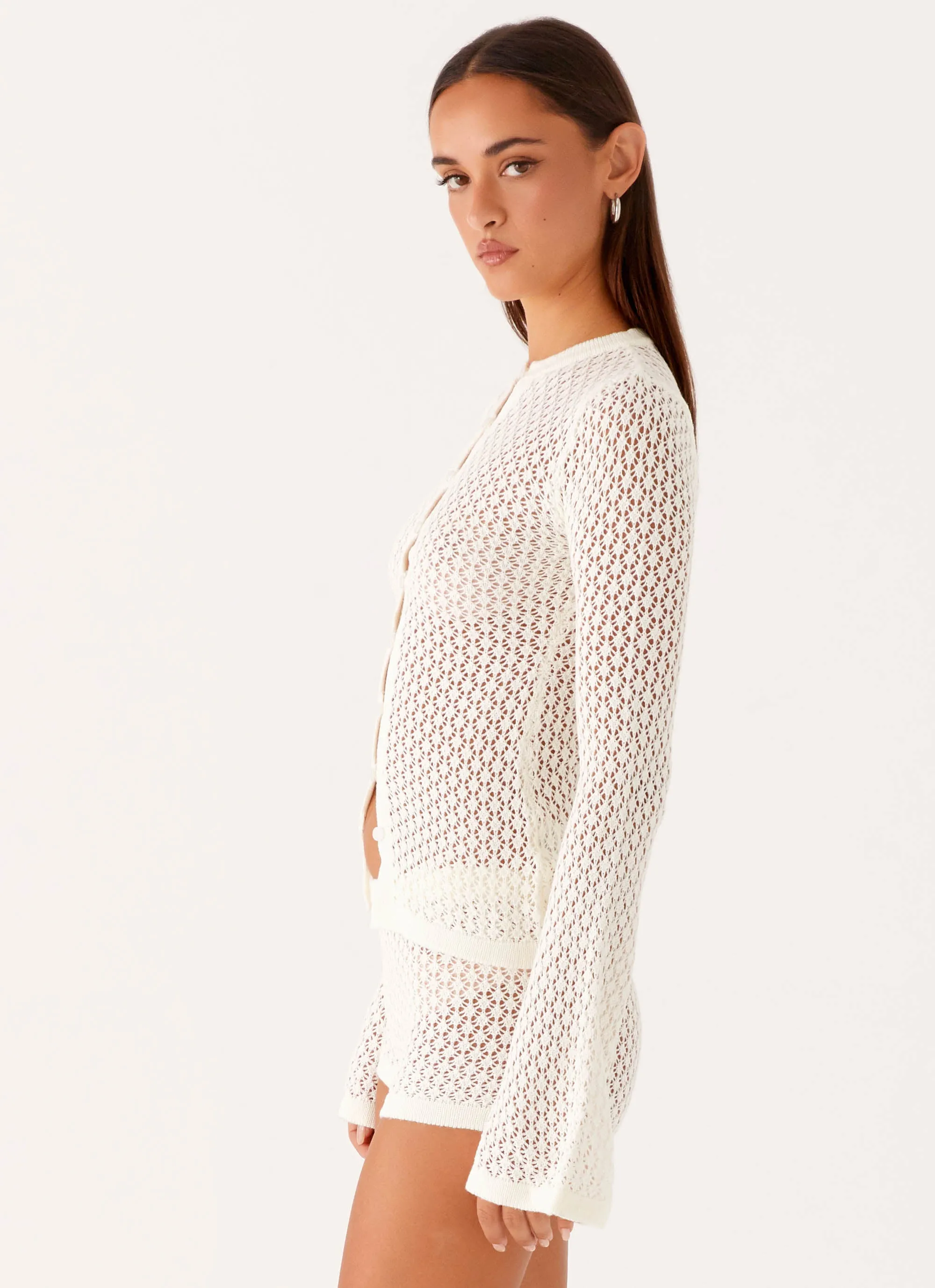 Urban Detail Molly Crochet Cardigan - Ivory
