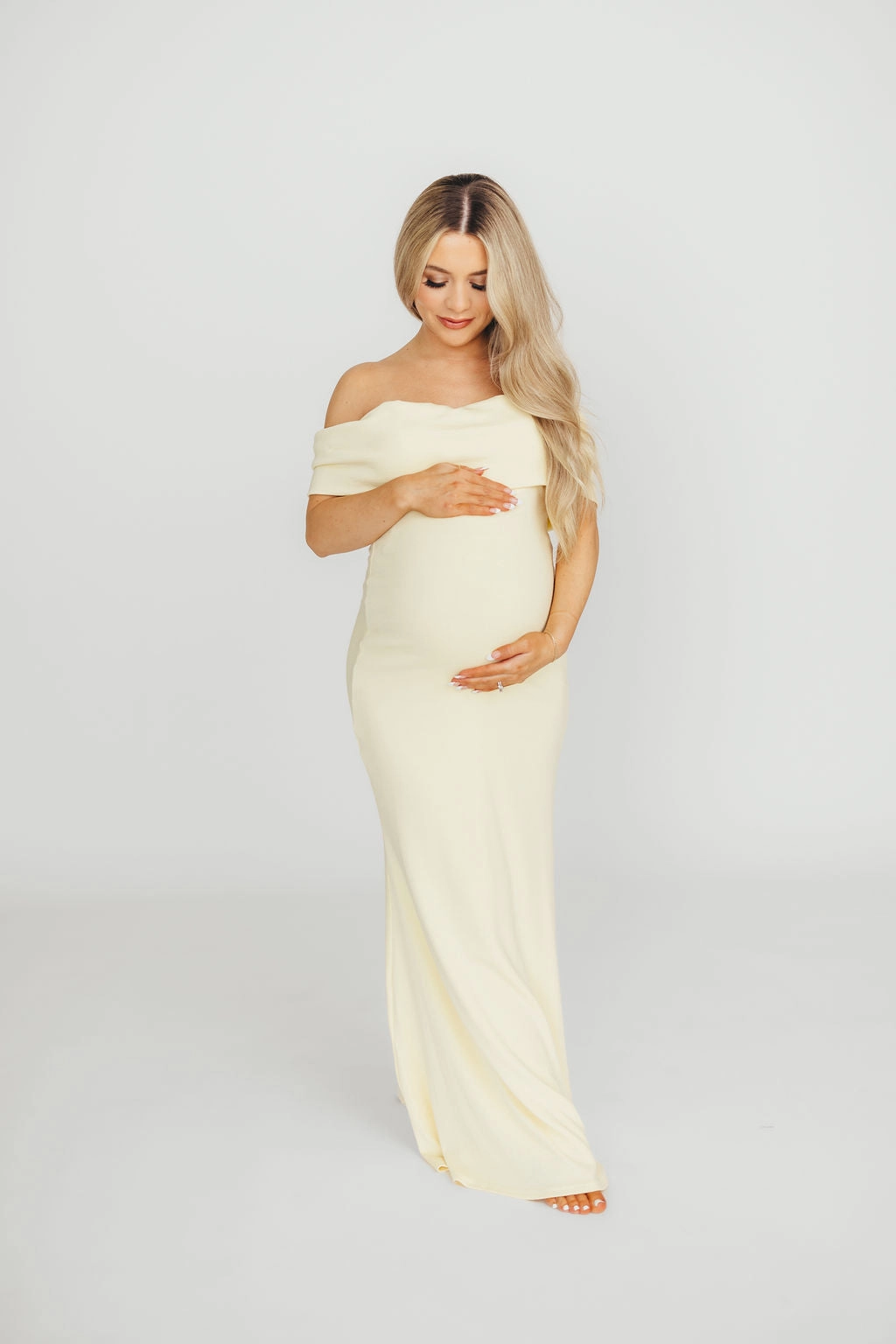 Monroe Dress in Butter Yellow - Bump Friendly Modern Staple A Line Cut