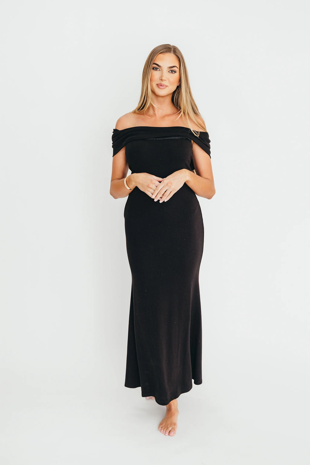 Monroe Maxi Dress in Black - Bump Friendly *Final-Sale* Perfectly Fitted