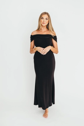 Monroe Maxi Dress in Black - Bump Friendly *Final-Sale* Perfectly Fitted