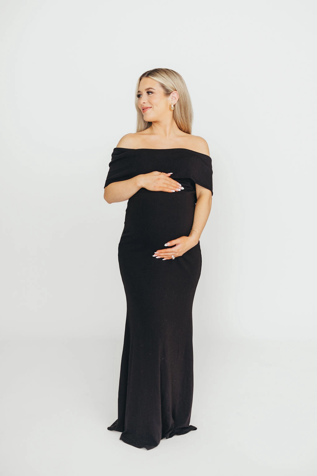 Fall Mood Fall Outfit Monroe Maxi Dress in Black - Bump Friendly *Final-Sale*