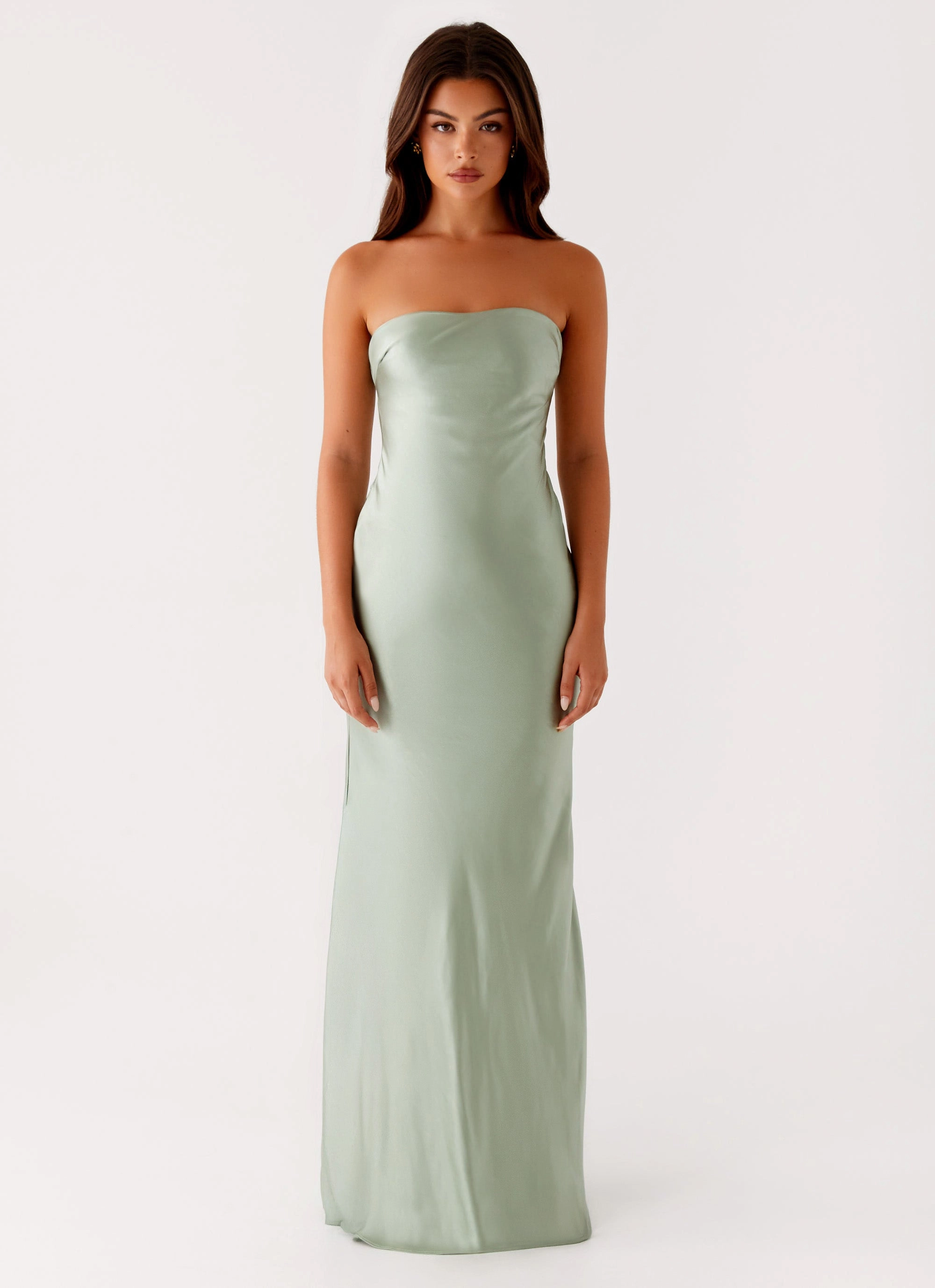 Monte Carlo Maxi Dress - Sage One-Shoulder Boxy-Style