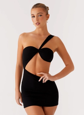 Morocco Mini Dress - Black Light Fall Soft cotton dress