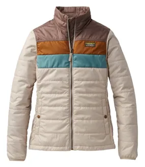 Mountain Classic Hooded Puffer Color Block Women's Regular Stylish half-zip