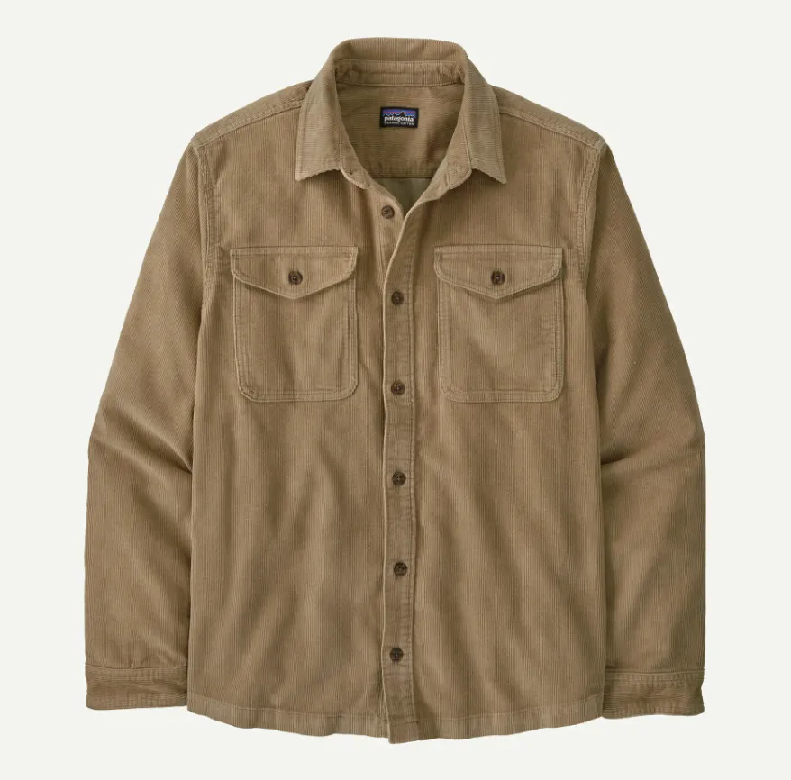 Flexible Knit High-End Fabric M's Corduroy Shirt