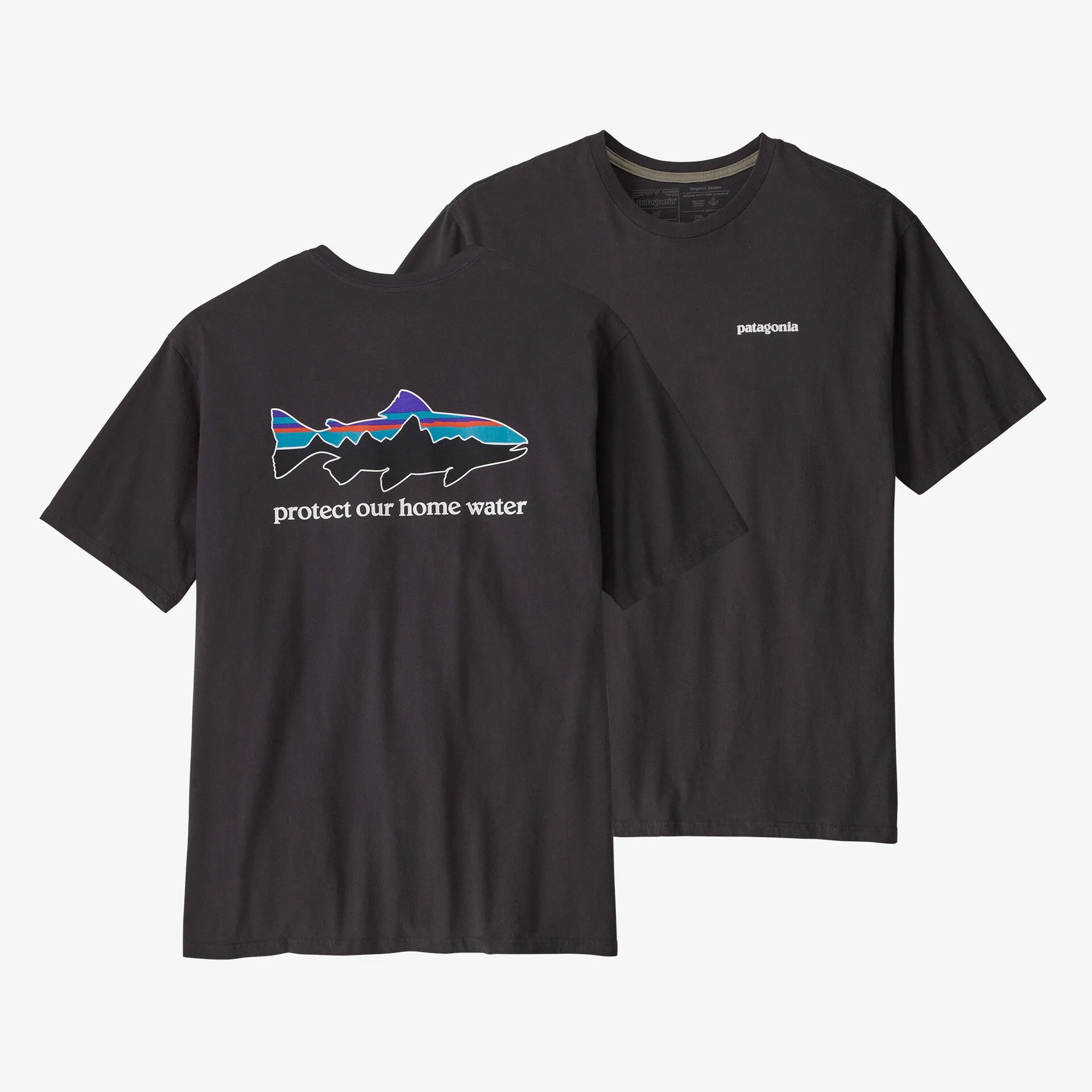 Embroidered Logo M's Home Water Trout Organic T-Shirt