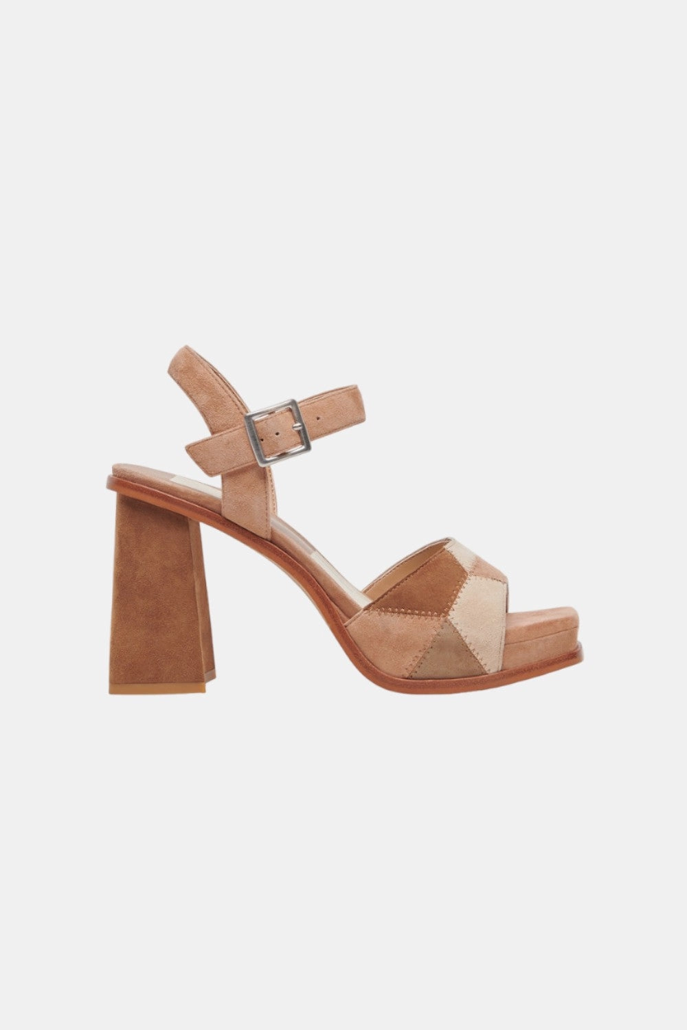 Comfort Fit Dolce Vita Aubrey Heels in Brown Multi Suede