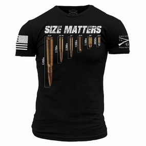 Size Matters T-Shirt - Black Set In Sleeve Athletic Wear