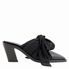 Burberry Black Synthetic Tillington Ankle-wrap Mules Active