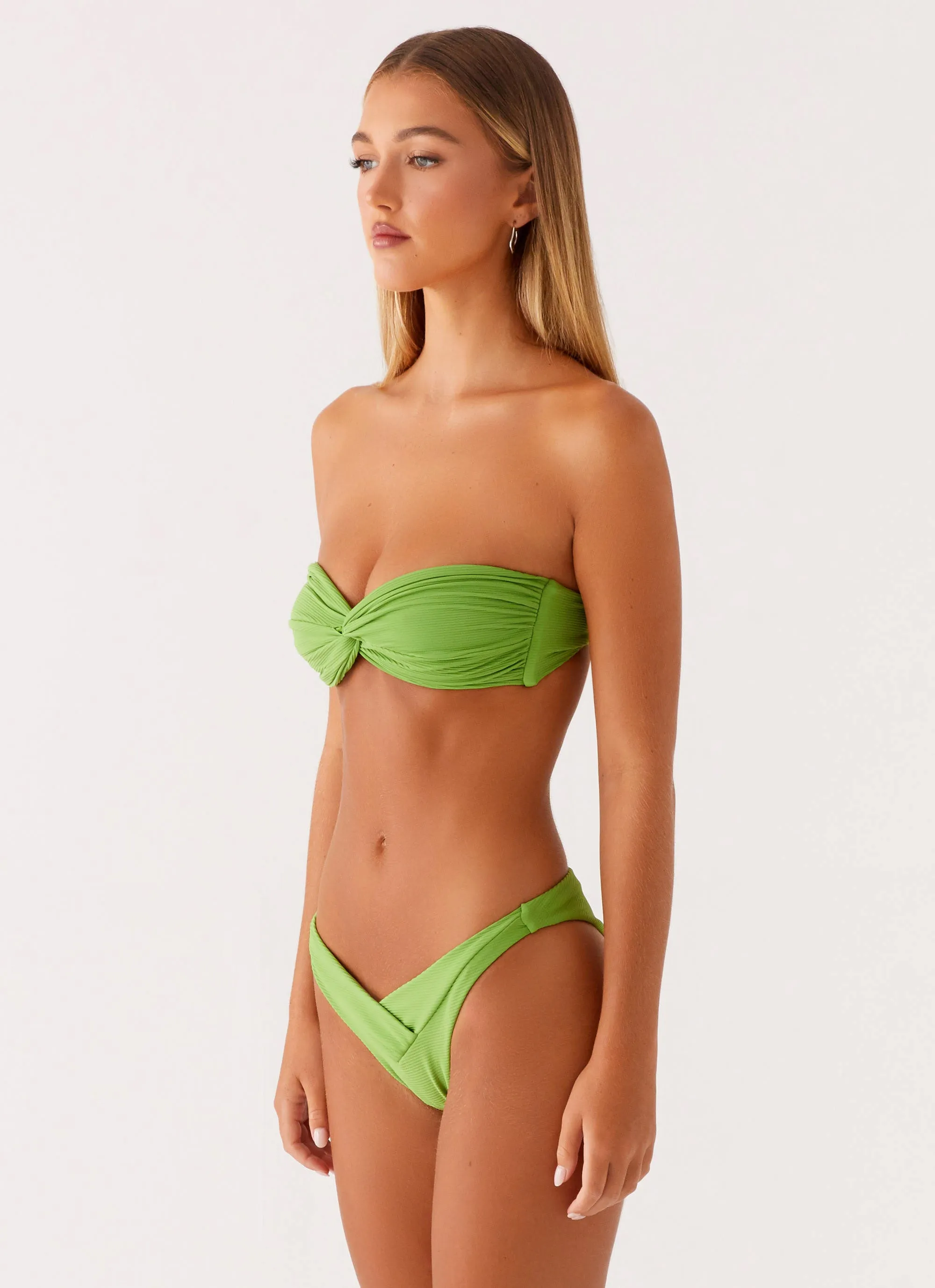 Delta Bikini Bottoms - Lime Green Figure Hugging