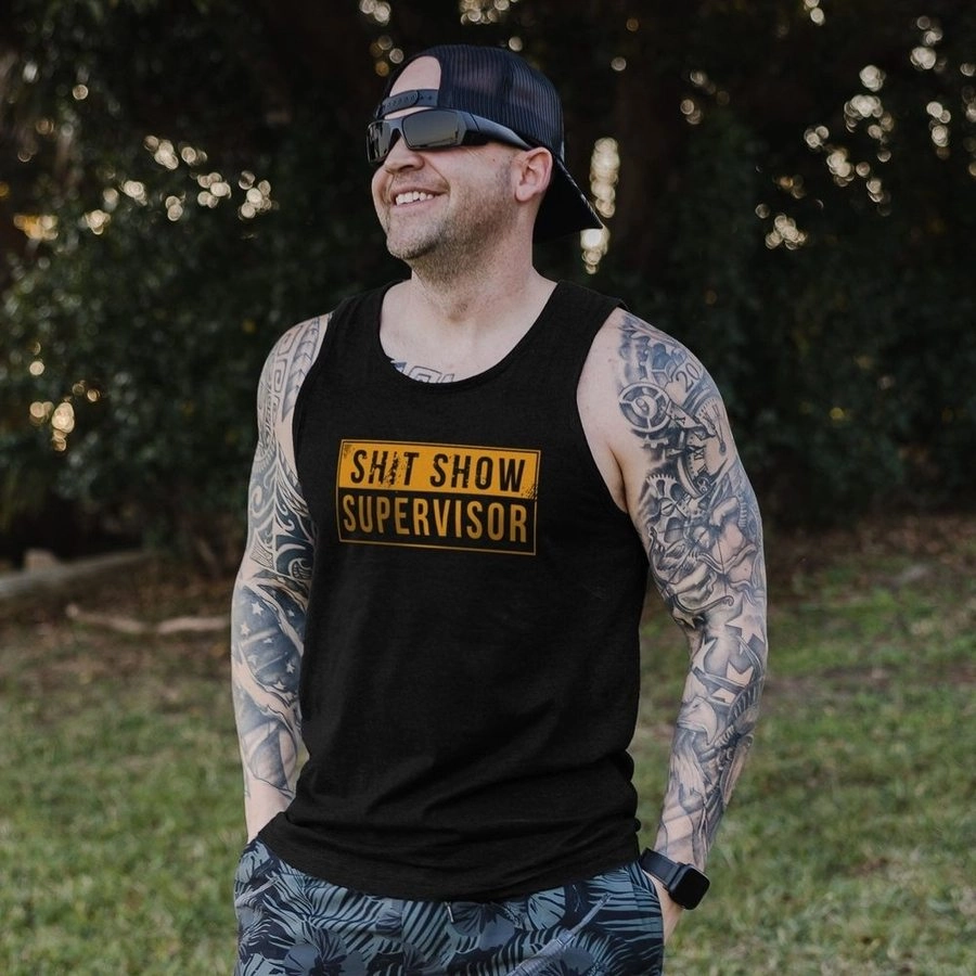 high - level safety certification Sh*t Show Supervisor Tank - Black