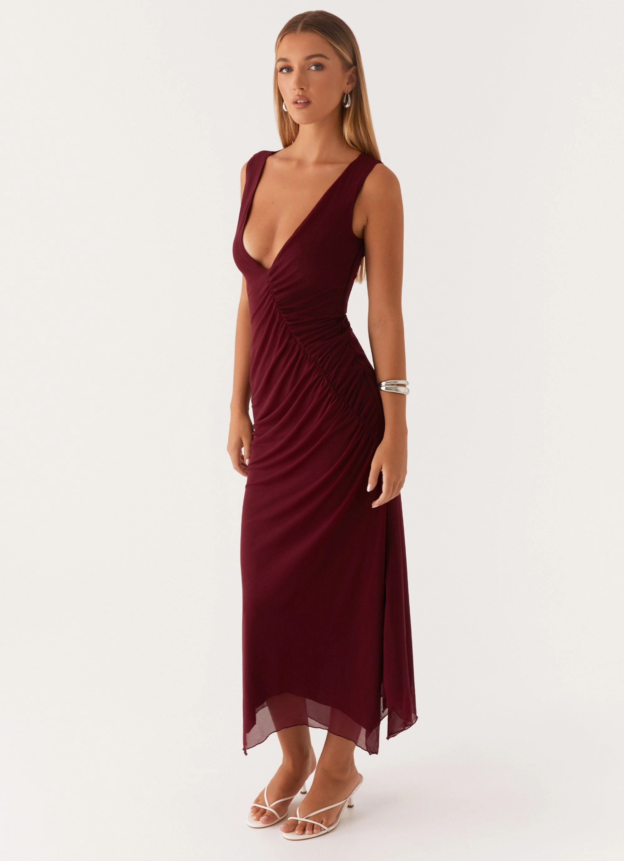 Murphy Maxi Dress - Deep Maroon Lounge Mode