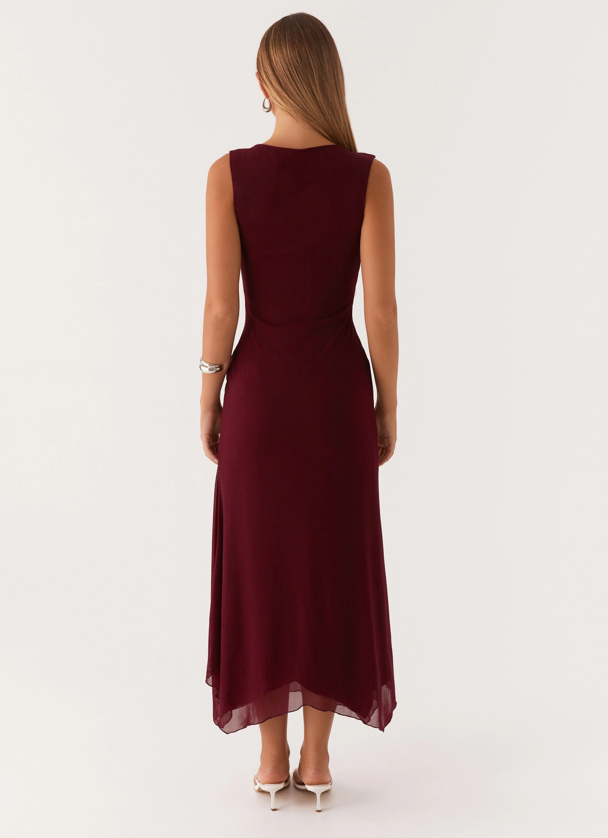Murphy Maxi Dress - Deep Maroon Statement Mood Natural Fit