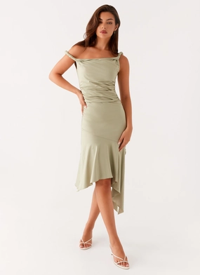 Urban Fit Natural Flow Huntah Midi Dress - Sage