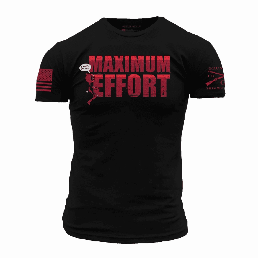 Minimal Comfort Style Maximum Effort T-Shirt - Black