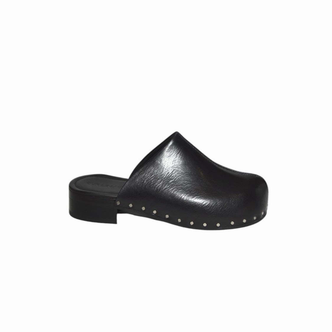 Anti Fading Naoto Black Leather Clog
